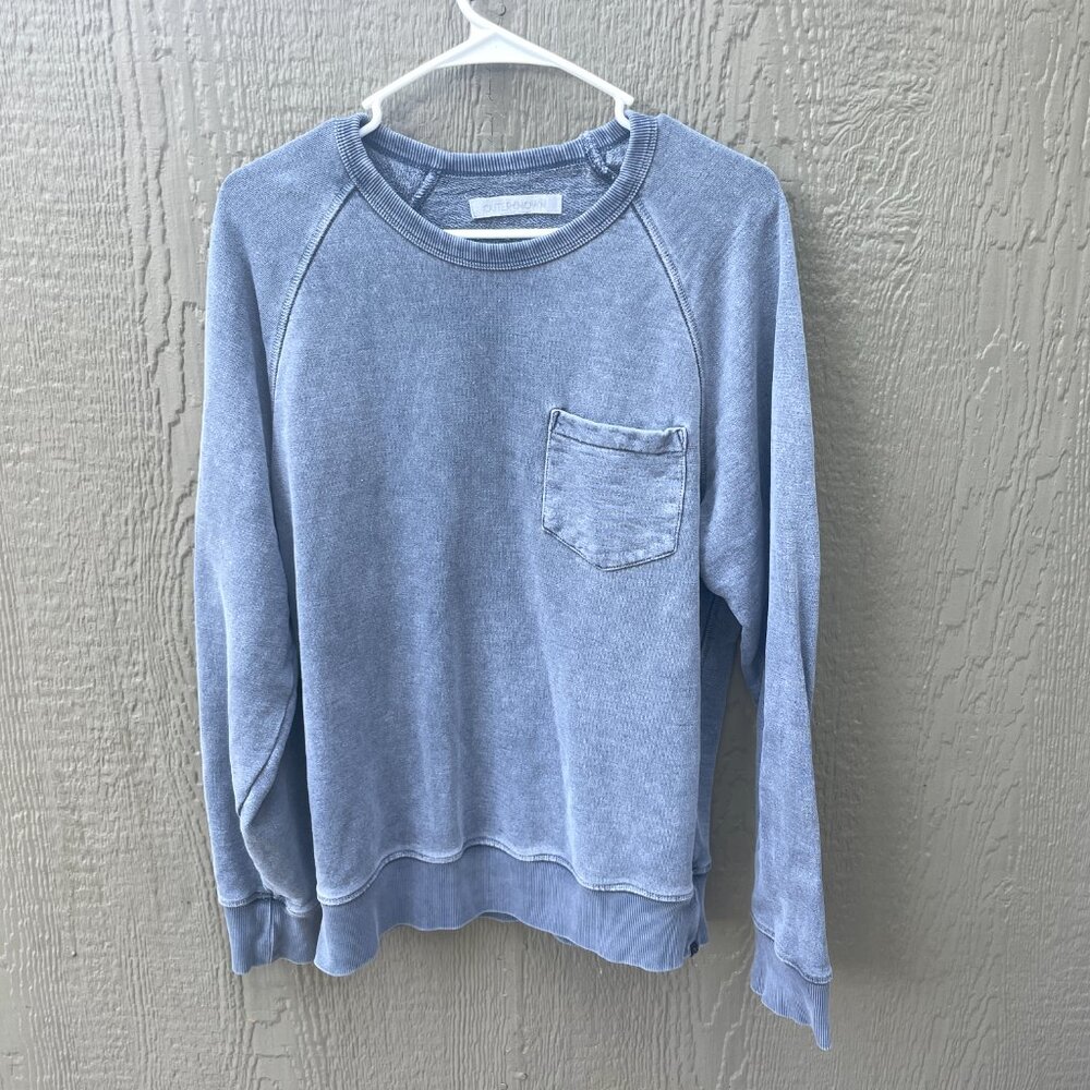 Outerknown Sweatshirt Mens Medium Hemp Organic Cotton Crewneck Long Sleeve Gray